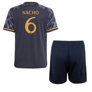 Real Madrid Nacho #6 Udebanesæt Børn 2023-24 Kort ærmer (+ korte bukser)